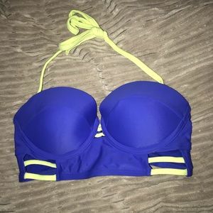 Blue/Yellow Bikini Top